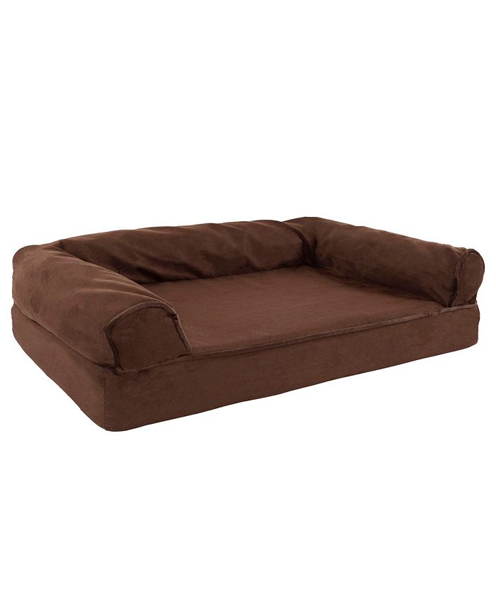 PetMaker Orthopedic Pet Sofa Bed with Memory Foam and Foam Stuffed Bolsters 30" x 20.5" x 7.5
