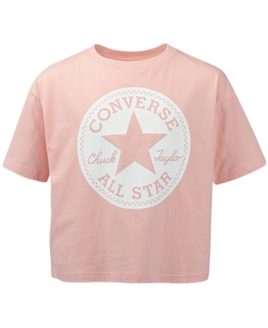 image of Converse Big Girls Cotton Logo T-Shirt