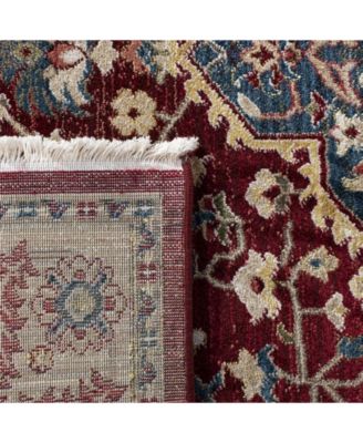 Chloe LRL1221B Beige and Red 8' X 10' Area Rug