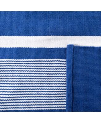 Hanover Stripe LRL2461C Blue 4' X 6' Outdoor Area Rug