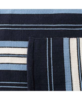 Leopold Stripe LRL2462A Navy 4' X 6' Outdoor Area Rug