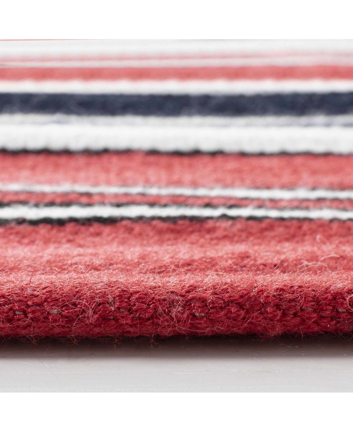 Lauren Ralph Lauren Leopold Stripe LRL2462E Red 4' X 6' Outdoor Area Rug