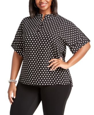 michael kors polka dot shirt