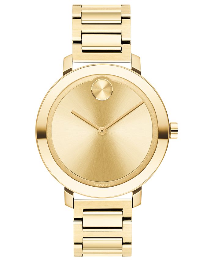Macys movado cheap gold watch