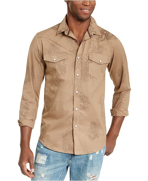 American Rag Men S Western Paisley Shirt Created For Macy S