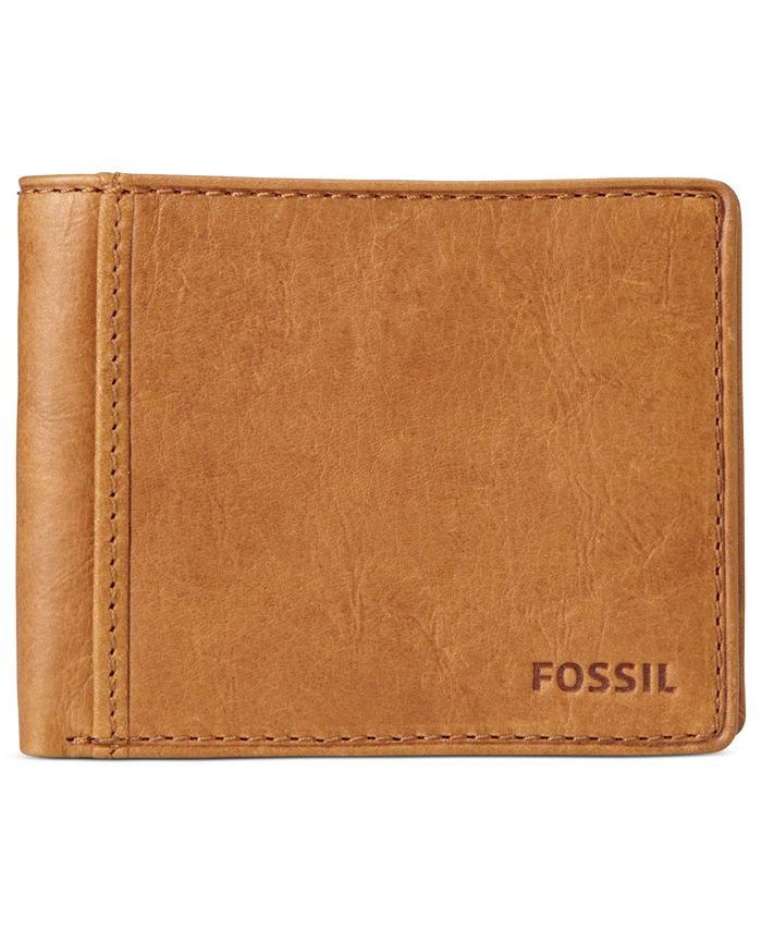 Fossil Men's Ingram Bifold with Flip ID Leather Wallet - Macy's