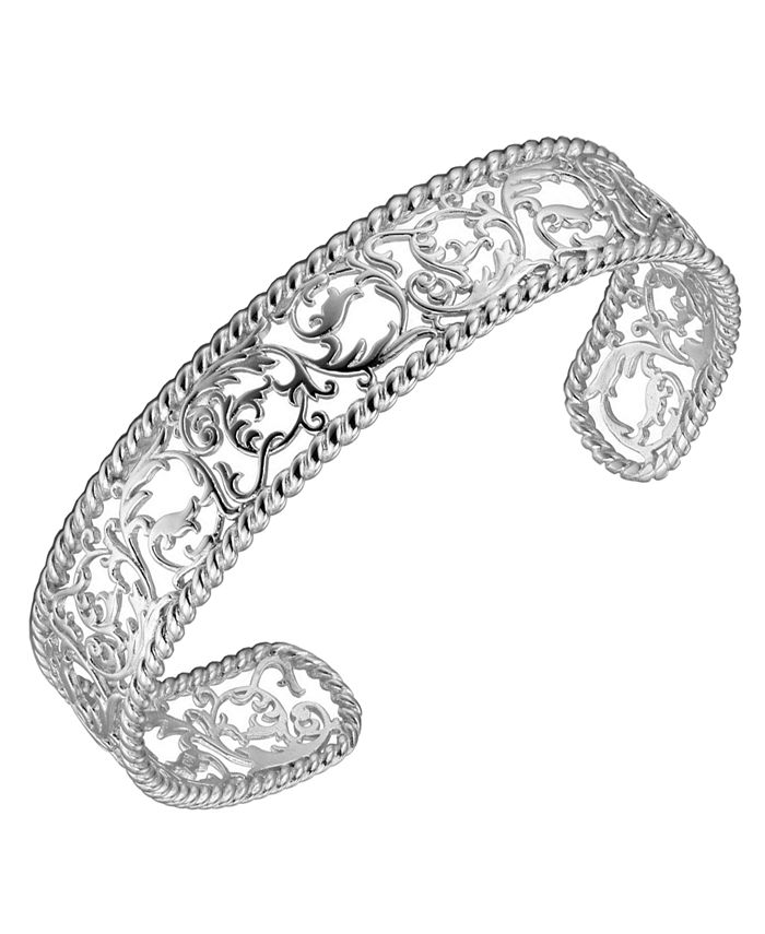 PRIME ART & JEWEL Sterling Silver Filigree Design Cuff Bracelet Macy's