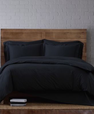 Solid Cotton Percale 2-Pc. Duvet Cover Set, Twin XL