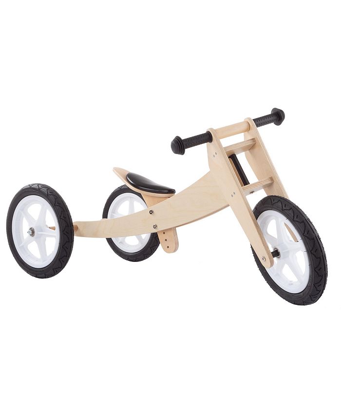 Lil' Rider - 3-in-1 Balance Bike – Multistage Wooden Walking Beginner Tricycle Convertible Ride On Boys and Girls Toy for Indoor and Outdoor Play by