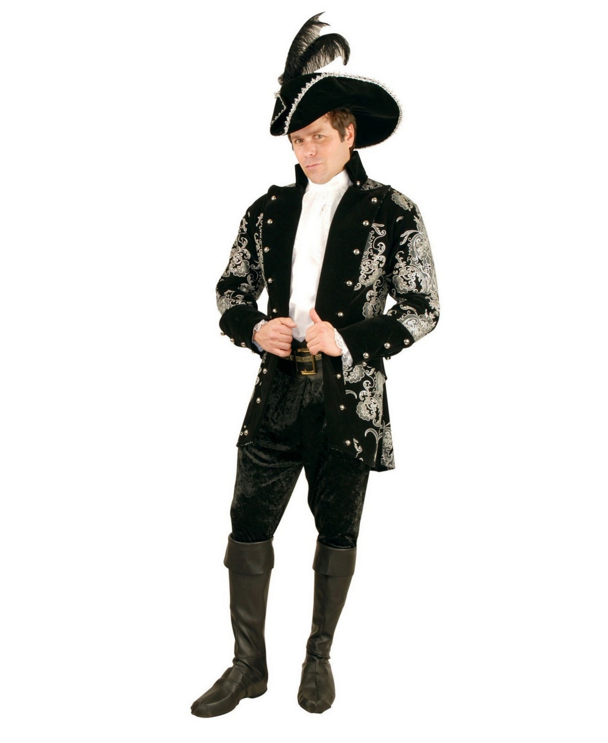 Men's' Long John Silver Jacket Adult Costume - Black