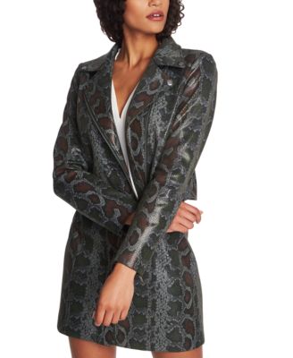 1.STATE - Faux-Snakeskin Moto Jacket