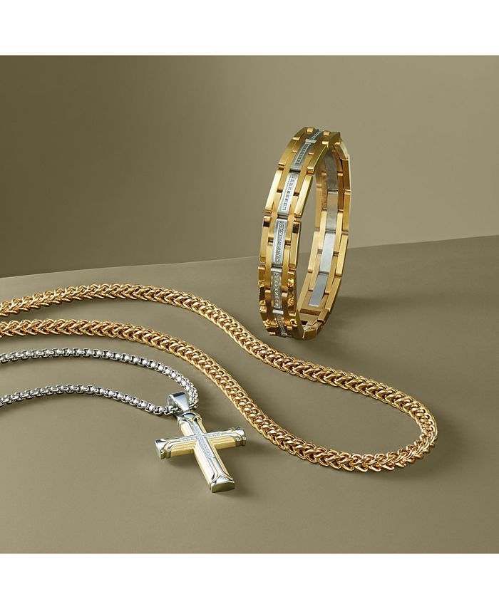 Esquire Men's Jewelry 22" Foxtail Chain Necklace in GoldTone Ion