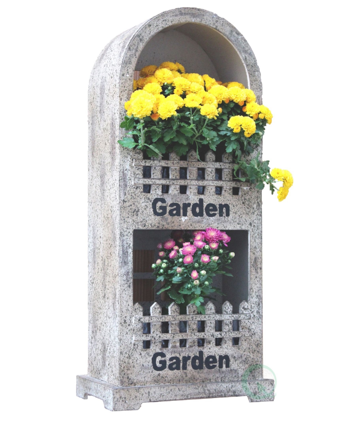 2 Section Wall Planter - Brown