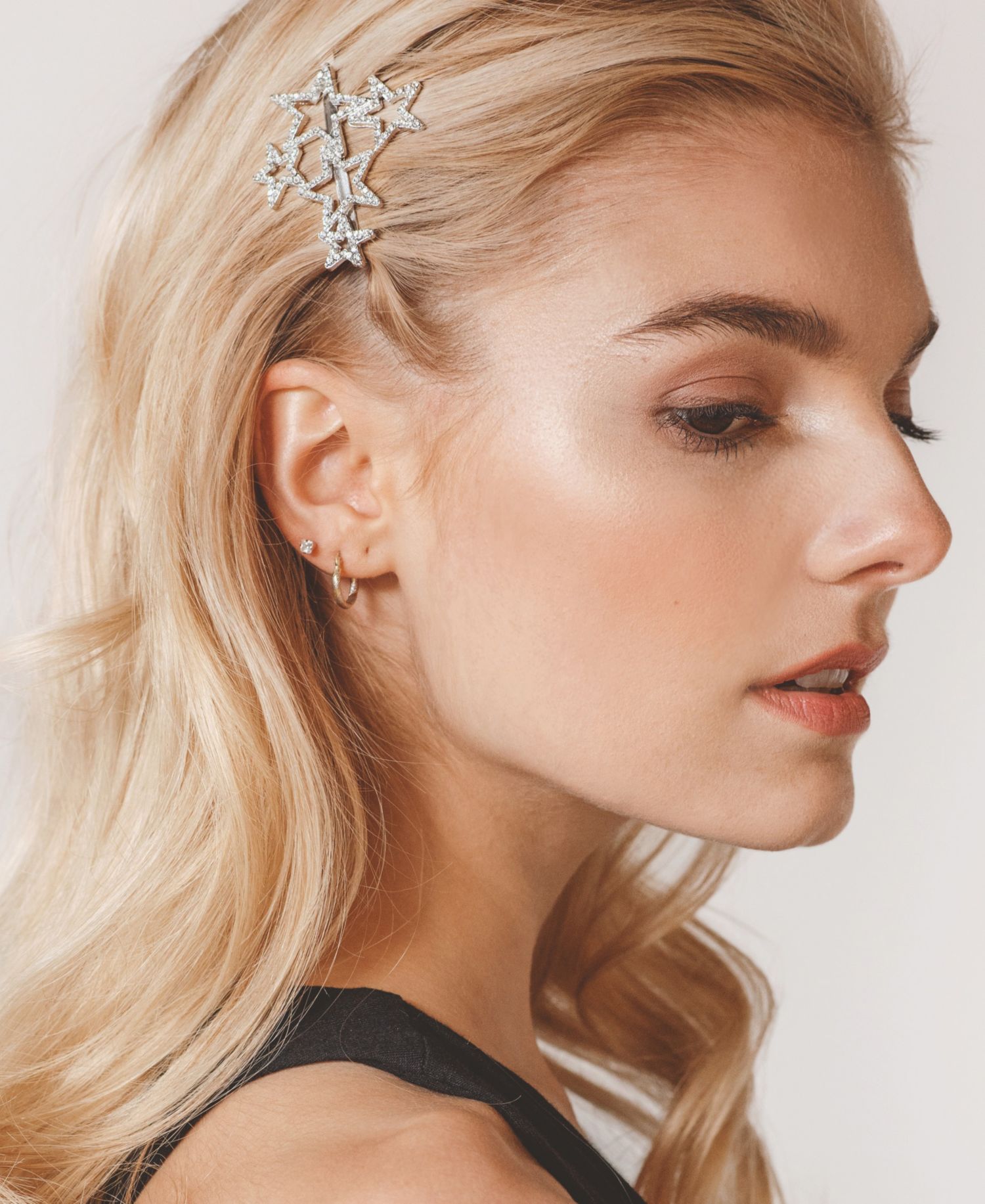 Crystal Star Cluster Bobby Pin