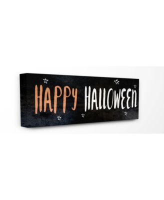 Happy Halloween Spooky Stars Canvas Wall Art, 10" x 24"