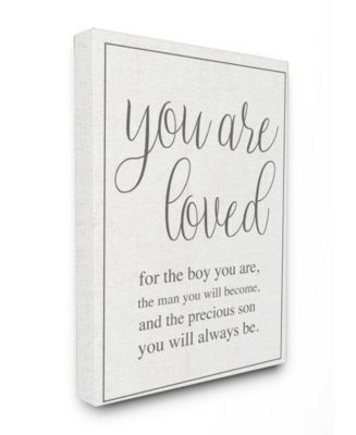 Stupell Industries You Are Loved Canvas Wall Art, 30" x 40" - Macy's