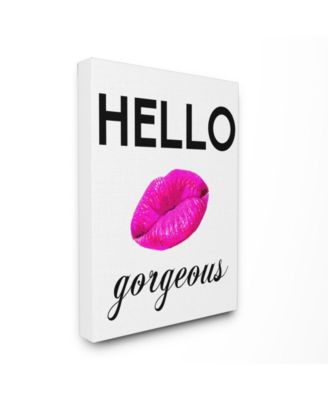 Home Decor Lulusimonstudio Hello Gorgeous Canvas Wall Art, 30" x 40"