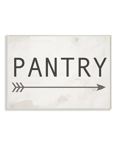 Stupell Industries Pantry Sign With Arrow Wall Plaque Art 10 X