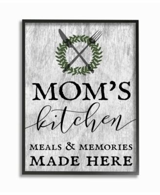 Mom's Kitchen Meals and Memories Framed Giclee Art, 16" x 20"