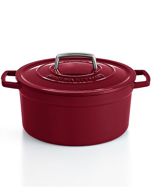 Martha Stewart Collection Collector's Enameled Cast Iron 6 Qt. Round Dutch Oven, Created for