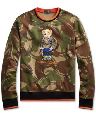 トップス POLO COUNTRY POLO BEAR CAMO SWEATSHIRT Polo Ralph Lauren Men's Double-Knit Camo Bear Sweatshirt - Macy's