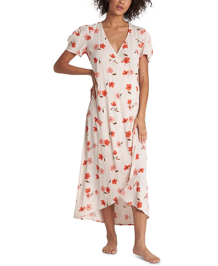 Billabong Floral Fields Printed Wrap Midi Dress - Macy's