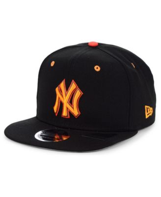 black and orange yankees hat