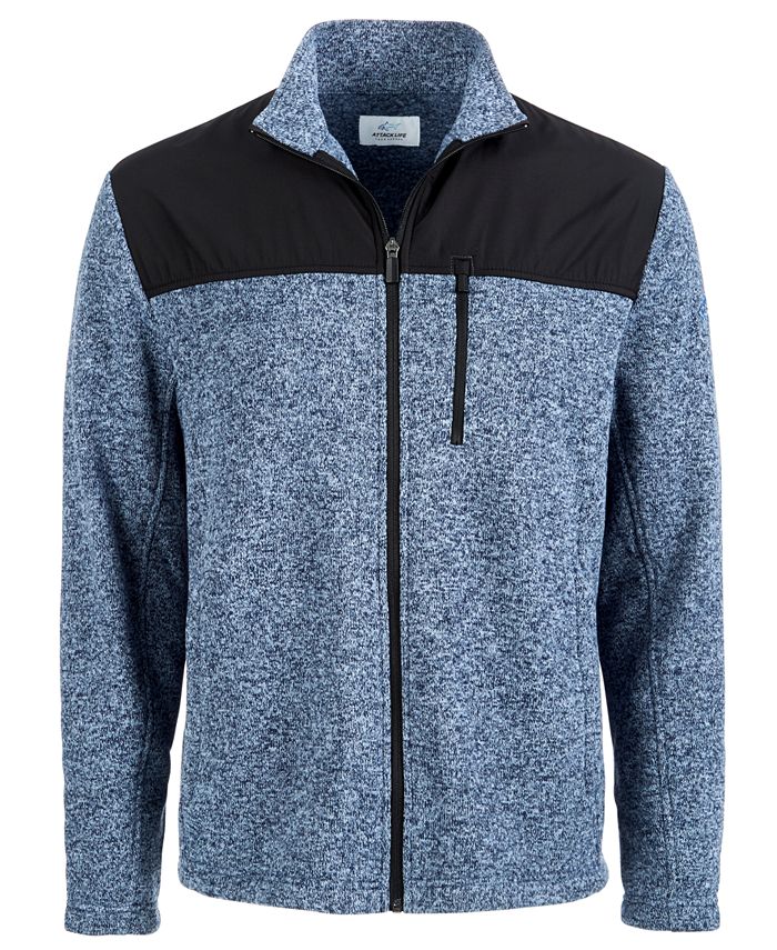 Greg Norman Colorblocked Zip Sweater - Macy's
