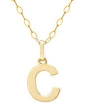 Macy's 14k Rose Gold Necklace, Diamond Accent Letter V Disk