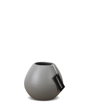 Le Present Drop Wide Ceramic Vase 6" In Gray