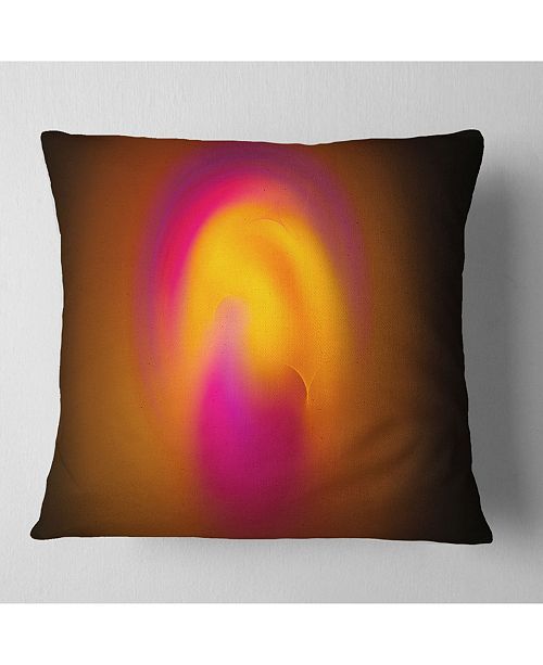 Design Art Designart Yellow Pink Misty Sphere On Black Abstract