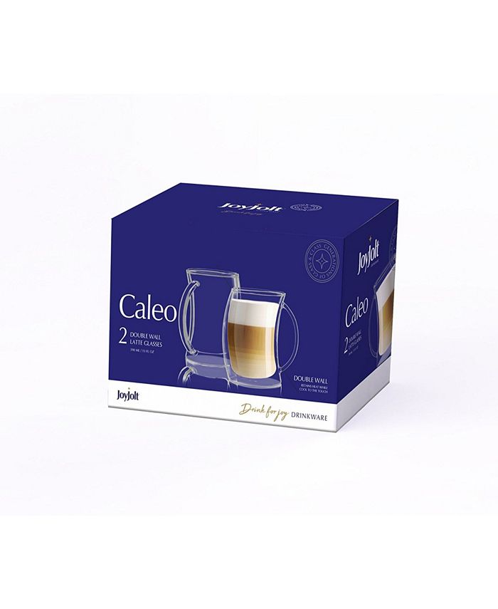 JoyJolt Caleo Collection Double Wall - Set of 4 - Insulated Glasses  Espresso Cups - 5-Ounces