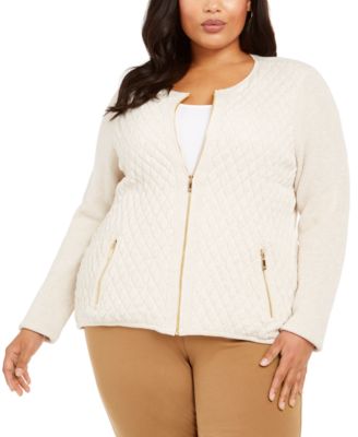 plus size zip up sweaters