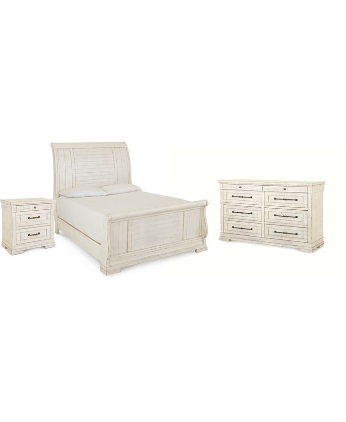 Trisha Yearwood Home - Homecoming Sleigh Bedroom Collection 3-Pc. Set (Queen Bed, Nightstand & Dresser)