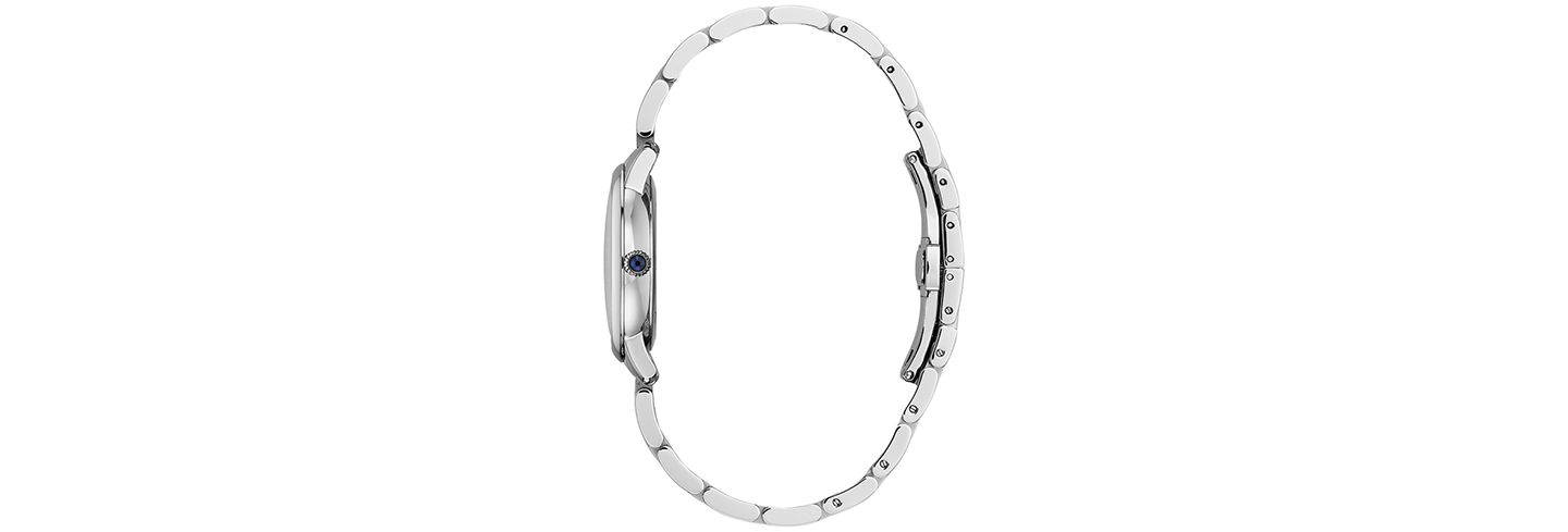 Женские часы Frederique Constant Swiss Slimline Diamond (1/20 ct. t.w.) Stainless Steel Bracelet Watch 30mm — фото 2