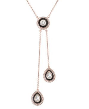 image of Trifari 12K Rose Gold-Plated Lariat Necklace