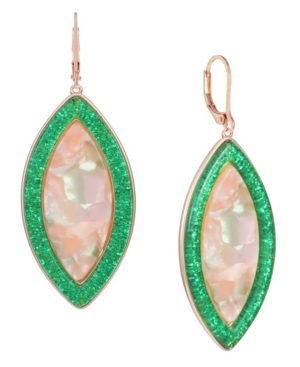 image of Trifari Silver-Tone Multi and Glitter Drop Earrings