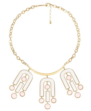 image of Trifari 14K Gold-Plated Mirror Statement Necklace