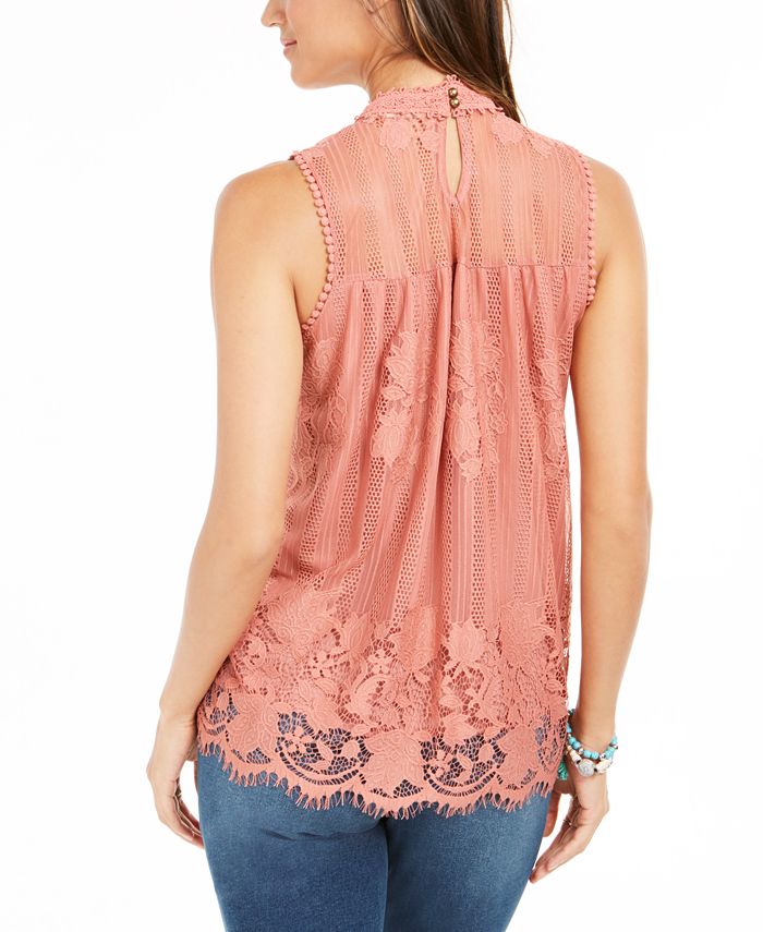 Style & Co LaceTrim Top, Created for Macy's Macy's