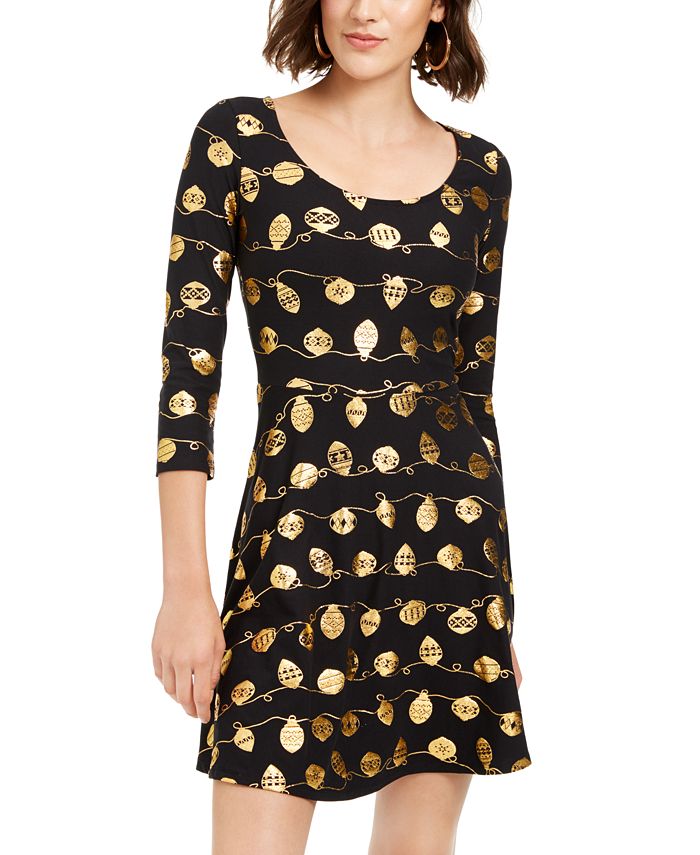 Planet gold sale skater dress