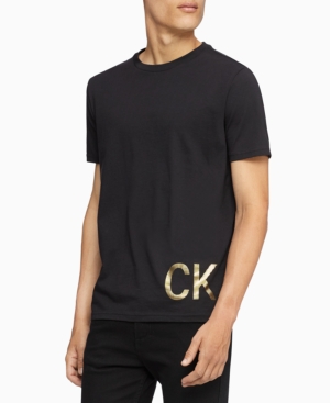 Calvin Klein Jeans Est.1978 Men's Gold Hero Logo T-shirt In Black ...