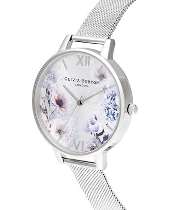 Olivia Burton - Women's Sunlight Floral Stainless Steel Mesh Bracelet Watch 38mm