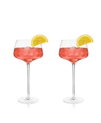 Raye Angled Amaro Spritz Crystal Glasses, Set of 2, 16 Oz