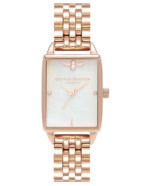 Olivia Burton Women S Bee Hive Rose Gold Tone Stainless Steel Bracelet Watch 20mm Reviews Watches Jewelry Watches Macy S