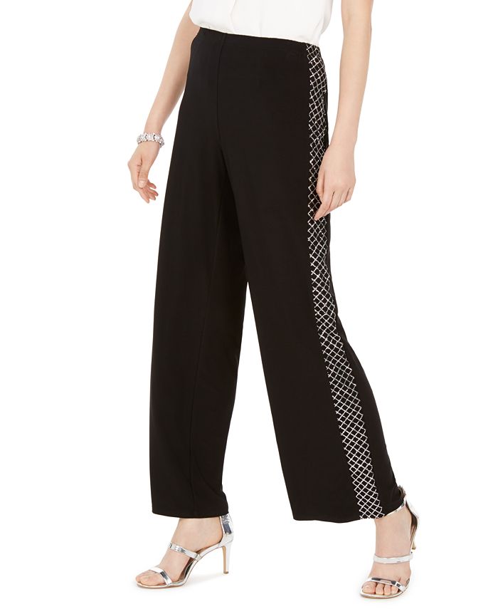 MSK Sparkle Mesh Tuxedo Pants Macy s