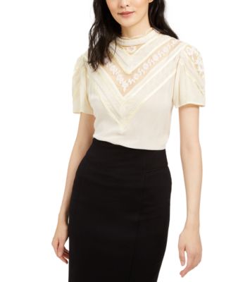 Nanette Lepore - Embroidered Lace-Top
