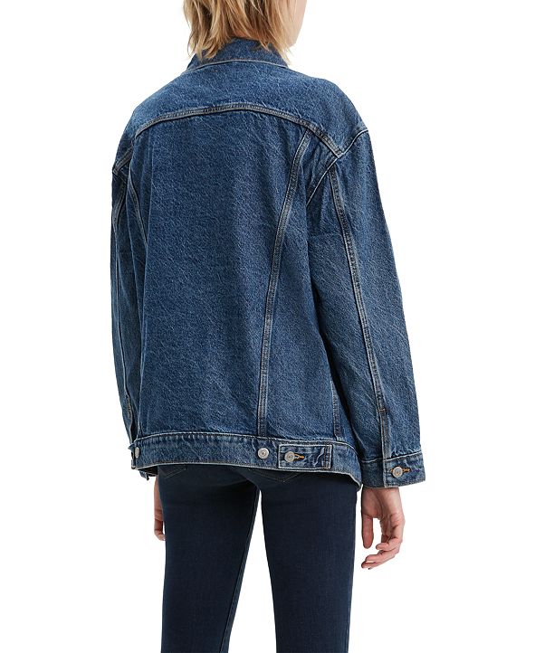 Levi's Women's Baggy Trucker Embellished Cotton Denim Jacket & Reviews ...