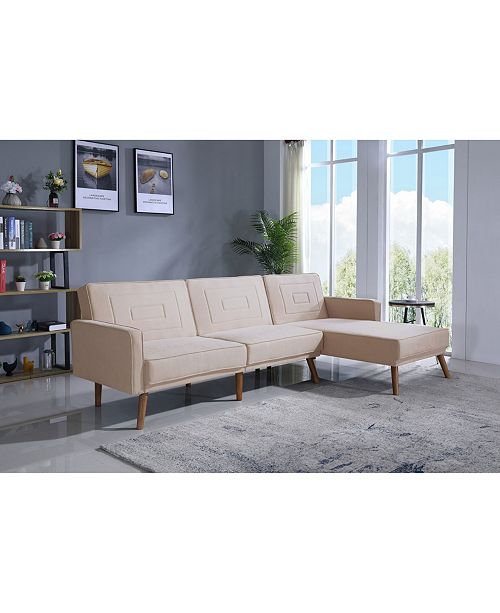 Gold Sparrow Ventura Convertible Sectional Sofa Bed Reviews Furniture Macy S