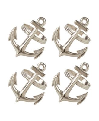 Anchor Design Napkin Ring, Set of 4
