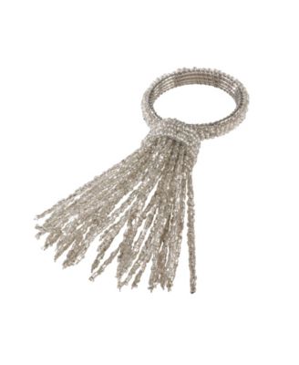 Beaded Spray Design Event Napkin Ring, Set of 4
